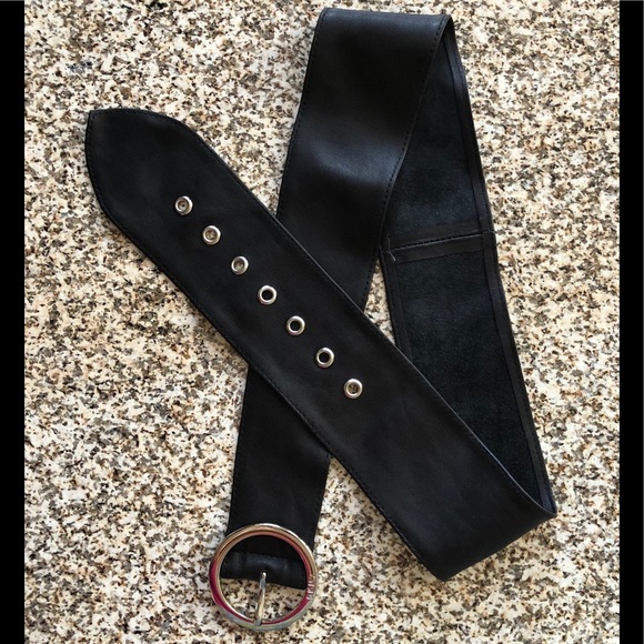 DKNY NWT Soft Black Leather Belt - Picture 3 of 6